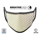 The All Over Golden Dot Pattern - Made in USA Mouth Cover Unisex Anti-Dust Cotton Blend Reusable & Washable Face Mask with Adjustable Sizing for Adult or Child