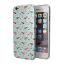 The All Over Mint Flamingo Pattern iPhone 6/6s or 6/6s Plus 2-Piece Hybrid INK-Fuzed Case