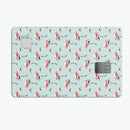 The All Over Mint Flamingo Pattern  - Premium Protective Decal Skin-Kit for the Apple Credit Card