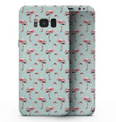 The All Over Mint Flamingo Pattern  - Samsung Galaxy S8 Full-Body Skin Kit