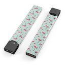 The All Over Mint Flamingo Pattern  - Premium Decal Protective Skin-Wrap Sticker compatible with the Juul Labs vaping device