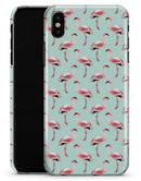 The All Over Mint Flamingo Pattern  - iPhone X Clipit Case