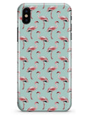 The All Over Mint Flamingo Pattern  - iPhone X Clipit Case