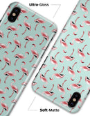 The All Over Mint Flamingo Pattern  - iPhone X Clipit Case