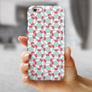 The All Over Mint Life Float Pattern iPhone 6/6s or 6/6s Plus 2-Piece Hybrid INK-Fuzed Case