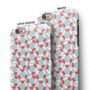 The All Over Mint Life Float Pattern iPhone 6/6s or 6/6s Plus 2-Piece Hybrid INK-Fuzed Case