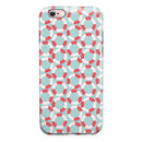 The All Over Mint Life Float Pattern iPhone 6/6s or 6/6s Plus 2-Piece Hybrid INK-Fuzed Case