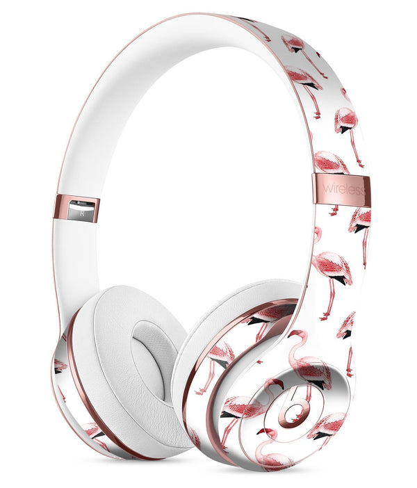 The All Over Pink Flamingo Pattern Full-Body Skin Kit for the Beats by Dre Solo 3 Wireless Headphones