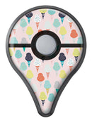 The All Over Pink Ice Cream Cone Pattern Pokémon GO Plus Vinyl Protective Decal Skin Kit