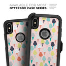 The All Over Pink Ice Cream Cone Pattern - Skin Kit for the iPhone OtterBox Cases