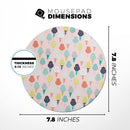 The All Over Pink Ice Cream Cone Pattern// WaterProof Rubber Foam Backed Anti-Slip Mouse Pad for Home Work Office or Gaming Computer Desk