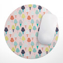 The All Over Pink Ice Cream Cone Pattern// WaterProof Rubber Foam Backed Anti-Slip Mouse Pad for Home Work Office or Gaming Computer Desk