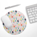 The All Over Pink Ice Cream Cone Pattern// WaterProof Rubber Foam Backed Anti-Slip Mouse Pad for Home Work Office or Gaming Computer Desk