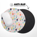 The All Over Pink Ice Cream Cone Pattern// WaterProof Rubber Foam Backed Anti-Slip Mouse Pad for Home Work Office or Gaming Computer Desk