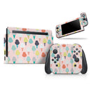 The All Over Pink Ice Cream Cone Pattern // Skin Decal Wrap Kit for Nintendo Switch Console & Dock, Joy-Cons, Pro Controller, Lite, 3DS XL, 2DS XL, DSi, or Wii - Vinyl Skin Wrap for Nintendo Switch 2, OLED, Lite, Pro Controller, Wii & Classic Handhelds