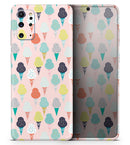 The All Over Pink Ice Cream Cone Pattern - Premium Vinyl Skin Decal for Samsung Galaxy S25 Ultra, S24, S23, S22 & All Galaxy S Models