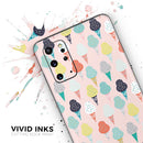 The All Over Pink Ice Cream Cone Pattern - Premium Vinyl Skin Decal for Samsung Galaxy S25 Ultra, S24, S23, S22 & All Galaxy S Models