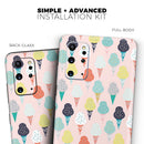 The All Over Pink Ice Cream Cone Pattern - Premium Vinyl Skin Decal for Samsung Galaxy S25 Ultra, S24, S23, S22 & All Galaxy S Models