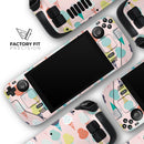 The All Over Pink Ice Cream Cone Pattern // Full Body Skin Decal Wrap Kit for the Steam Deck handheld gaming computer