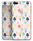 The All Over Pink Ice Cream Cone Pattern - Skin-kit for the iPhone 8 or 8 Plus