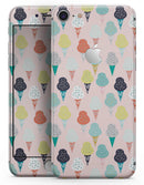 The All Over Pink Ice Cream Cone Pattern - Skin-kit for the iPhone 8 or 8 Plus