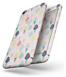 The All Over Pink Ice Cream Cone Pattern - Skin-kit for the iPhone 8 or 8 Plus