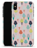 The All Over Pink Ice Cream Cone Pattern - iPhone X Clipit Case