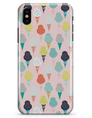 The All Over Pink Ice Cream Cone Pattern - iPhone X Clipit Case
