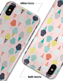 The All Over Pink Ice Cream Cone Pattern - iPhone X Clipit Case