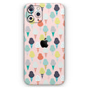 The All Over Pink Ice Cream Cone Pattern - Protective Skin Wrap & Decal – Compatible with iPhone SE to iPhone 17 Pro Max (All Models)