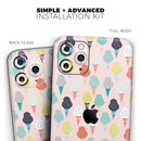 The All Over Pink Ice Cream Cone Pattern - Protective Skin Wrap & Decal – Compatible with iPhone SE to iPhone 17 Pro Max (All Models)