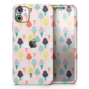 The All Over Pink Ice Cream Cone Pattern - Protective Skin Wrap & Decal – Compatible with iPhone SE to iPhone 17 Pro Max (All Models)