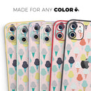 The All Over Pink Ice Cream Cone Pattern - Protective Skin Wrap & Decal – Compatible with iPhone SE to iPhone 17 Pro Max (All Models)