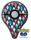The All Over Teal and Green Ice Cream Cones Pokémon GO Plus Vinyl Protective Decal Skin Kit