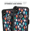 The All Over Teal and Green Ice Cream Cones - Skin Kit for the iPhone OtterBox Cases