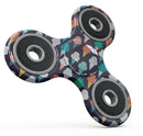The All Over Teal and Green Ice Cream Cones Full-Body Fidget Spinner Skin-Kit