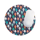 The All Over Teal and Green Ice Cream Cones// WaterProof Rubber Foam Backed Anti-Slip Mouse Pad for Home Work Office or Gaming Computer Desk