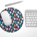 The All Over Teal and Green Ice Cream Cones// WaterProof Rubber Foam Backed Anti-Slip Mouse Pad for Home Work Office or Gaming Computer Desk