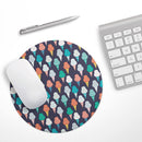 The All Over Teal and Green Ice Cream Cones// WaterProof Rubber Foam Backed Anti-Slip Mouse Pad for Home Work Office or Gaming Computer Desk