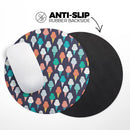 The All Over Teal and Green Ice Cream Cones// WaterProof Rubber Foam Backed Anti-Slip Mouse Pad for Home Work Office or Gaming Computer Desk