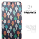 The All Over Teal and Green Ice Cream Cones - Premium Vinyl Skin Decal for Samsung Galaxy S25 Ultra, S24, S23, S22 & All Galaxy S Models