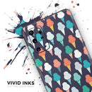 The All Over Teal and Green Ice Cream Cones - Premium Vinyl Skin Decal for Samsung Galaxy S25 Ultra, S24, S23, S22 & All Galaxy S Models