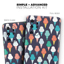 The All Over Teal and Green Ice Cream Cones - Premium Vinyl Skin Decal for Samsung Galaxy S25 Ultra, S24, S23, S22 & All Galaxy S Models