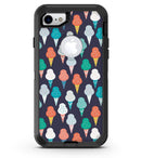 The All Over Teal and Green Ice Cream Cones - iPhone 7 or 8 OtterBox Case & Skin Kits