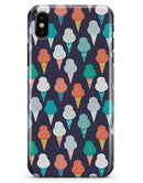 The All Over Teal and Green Ice Cream Cones - iPhone X Clipit Case
