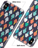 The All Over Teal and Green Ice Cream Cones - iPhone X Clipit Case