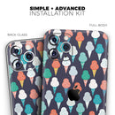 The All Over Teal and Green Ice Cream Cones - Protective Skin Wrap & Decal – Compatible with iPhone SE to iPhone 17 Pro Max (All Models)