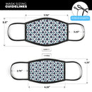The All Over Teal and White Life Floats - Made in USA Mouth Cover Unisex Anti-Dust Cotton Blend Reusable & Washable Face Mask with Adjustable Sizing for Adult or Child