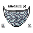 The All Over Teal and White Life Floats - Made in USA Mouth Cover Unisex Anti-Dust Cotton Blend Reusable & Washable Face Mask with Adjustable Sizing for Adult or Child
