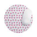 The All Over Watermelon Slice Pattern// WaterProof Rubber Foam Backed Anti-Slip Mouse Pad for Home Work Office or Gaming Computer Desk